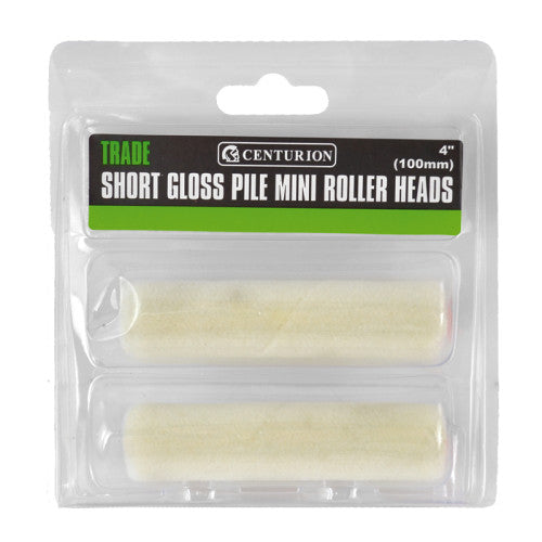 Trade Short Gloss Pile Mini Rollers, 100mm / 4" (Set of 2) Code: PE23P