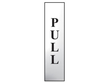 Pull Vertical Door Handle Polished Chrome 50 x 200mm
