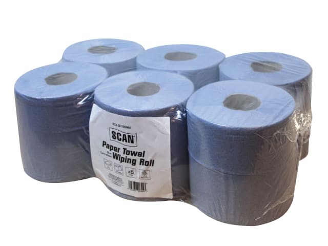 Paper Towel Wiping Roll 2-Ply 176mm x 150m Pack 6