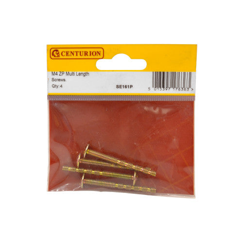 Centurion SE161P M4 x 20-45mm ZP Multi Length Screws Pack 4