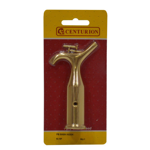 Centurion Sash Pole Hook Polished Brass 125mm SL10P