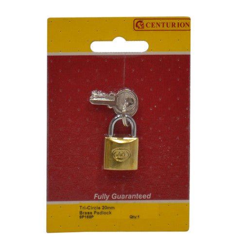 Centurion 20mm Brass Tri-Circle Padlock SP168P