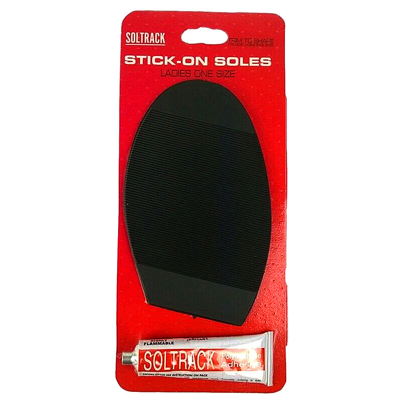 Soltrack Stick-On Soles Ladies Black 3341