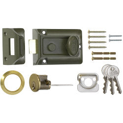 Era Traditional Door Lock 60mm Green Body Brass Cylinder