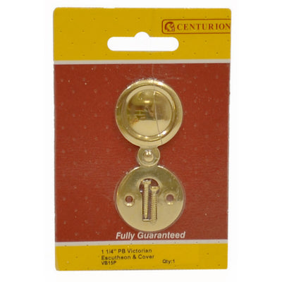 Centurion Victorian Escutcheon With Cover 1.25" Brass VB15P