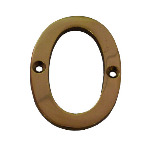 Centurion Victorian Door Number 75mm PB No 0 VB70P