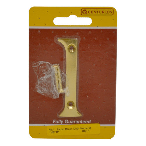 Centurion 75mm Victorian No.1 PB Door Number VB71P