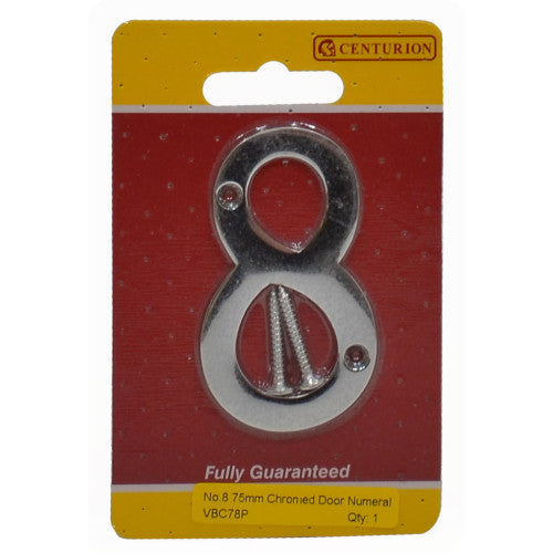 Centurion CP Victorian Door Number 8 75mm VBC78P