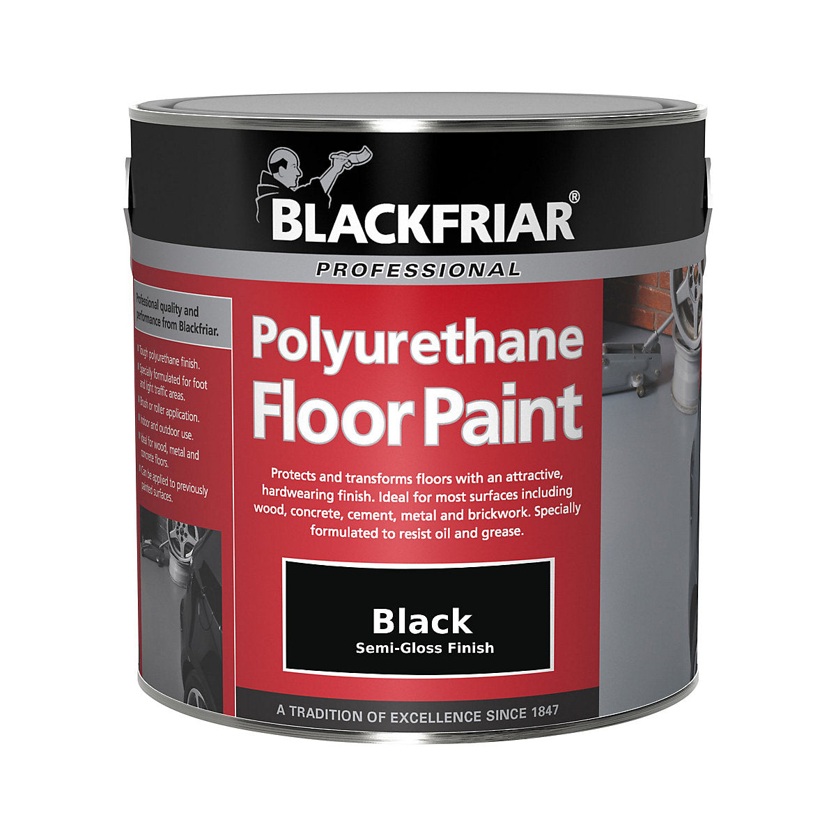 Blackfriar Polyurethane Floor Paint Black 500ml