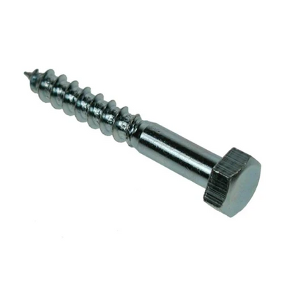 Coach Screw Hexagon Head Single Thread ZP M10 x 130mm Bag 10