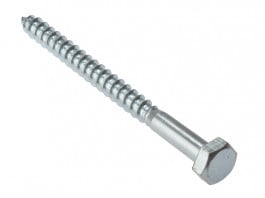 Forgefix Coach Screw Hexagon M12 x 200mm ZP Bag 5