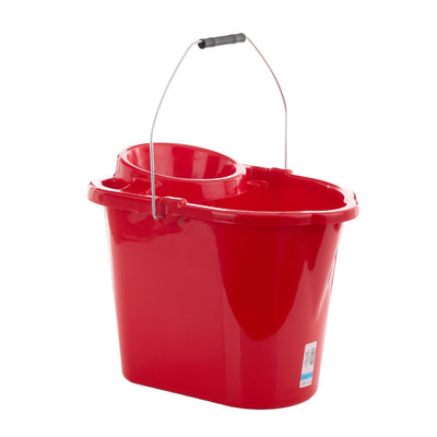 Leecroft Budget Oblong Mop Bucket Red 14L 1038