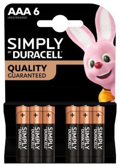 Duracell Simply Batteries AAA x 6 S18451