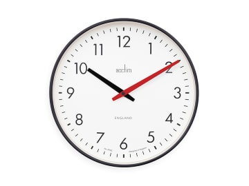 Acctim Riley Wall Clock 300mm Black 22573