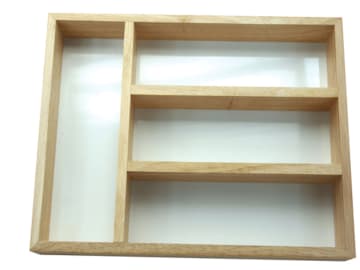 Apollo Housewares Rubberwood Cutlery Tray 32 x 24cm 5909
