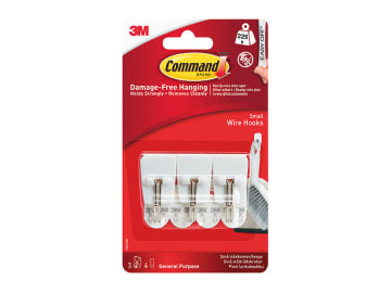 3M Command Small Wire Hooks x 3 17067