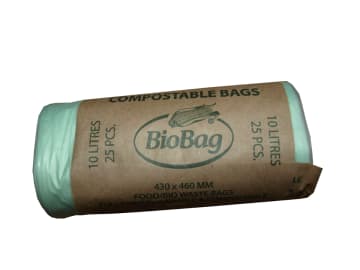 Biobag Compostable Bin Liner 10L x 25
