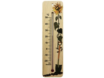 Brannan Wooden Wall Thermometer Sunflower 215mm 14/226/2