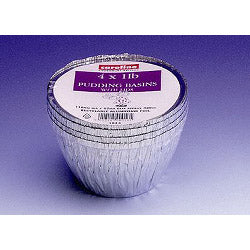 Caroline Foil Pudding Basin 1lb Pack 4 1044