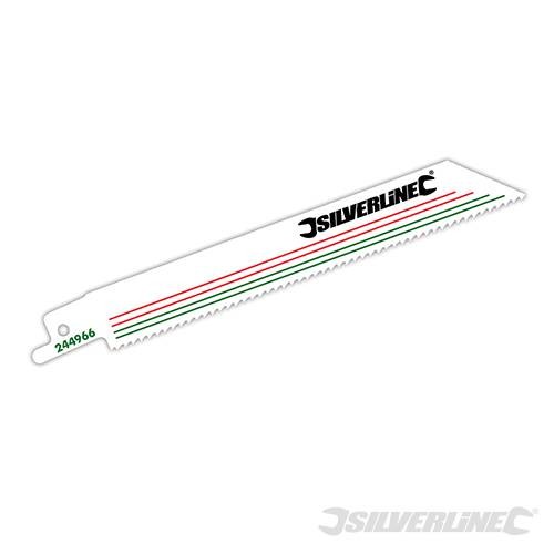 Silverline Recip Saw Blades 150mm 5pk Bi-Metal 10tpi