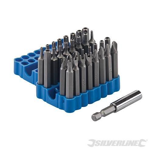 Silverline Security Bit Set 33 Piece 50mm 245016