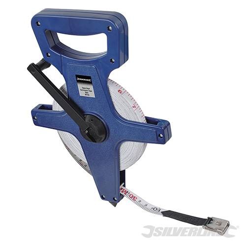 Silverline Open Reel Surveyors Tape 30m / 100ft X 13mm | MT45
