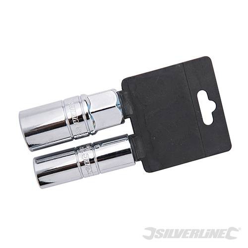 Silverline Spark Plug Deep Socket Set 2pce - 1/2