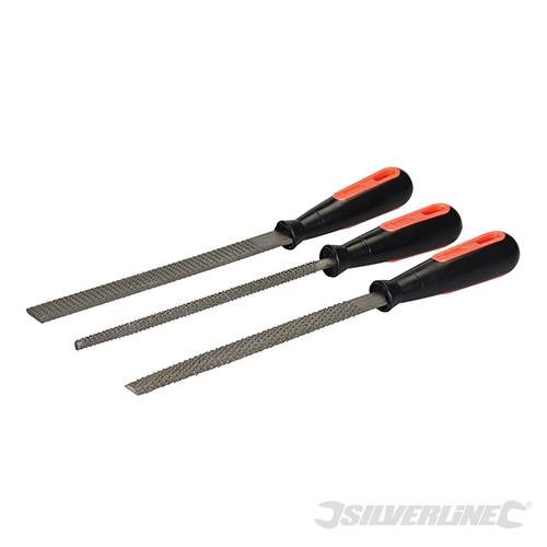 Silverline Wood Rasp Set 200mm - 3 Pack