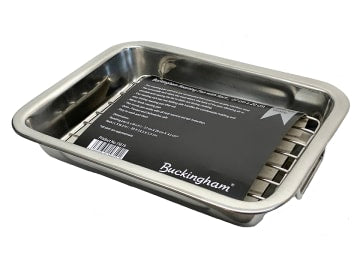 Buckingham Roasting Dish + Rack Stainless Steel 27x20x4.5cm 15619