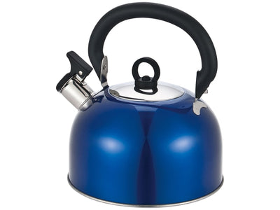Buckingham Camping Whistling Kettle Stainless Steel Blue 30804