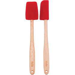 Silicone Spatula Wood Handle x 2 10A01183