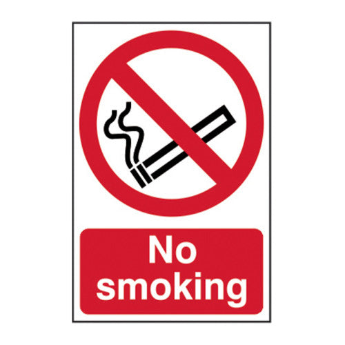Centurion No Smoking Sign 1.2mm PP 148 x 210mm 11926