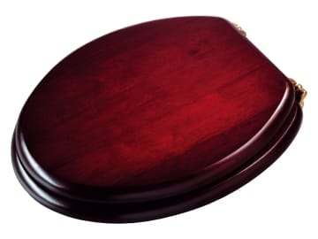 Croydex Toilet Seat Standard Mahogany Chrome WL515241