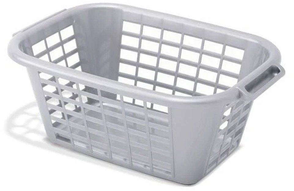 Addis Rectangular Laundry Basket Metallic 510607