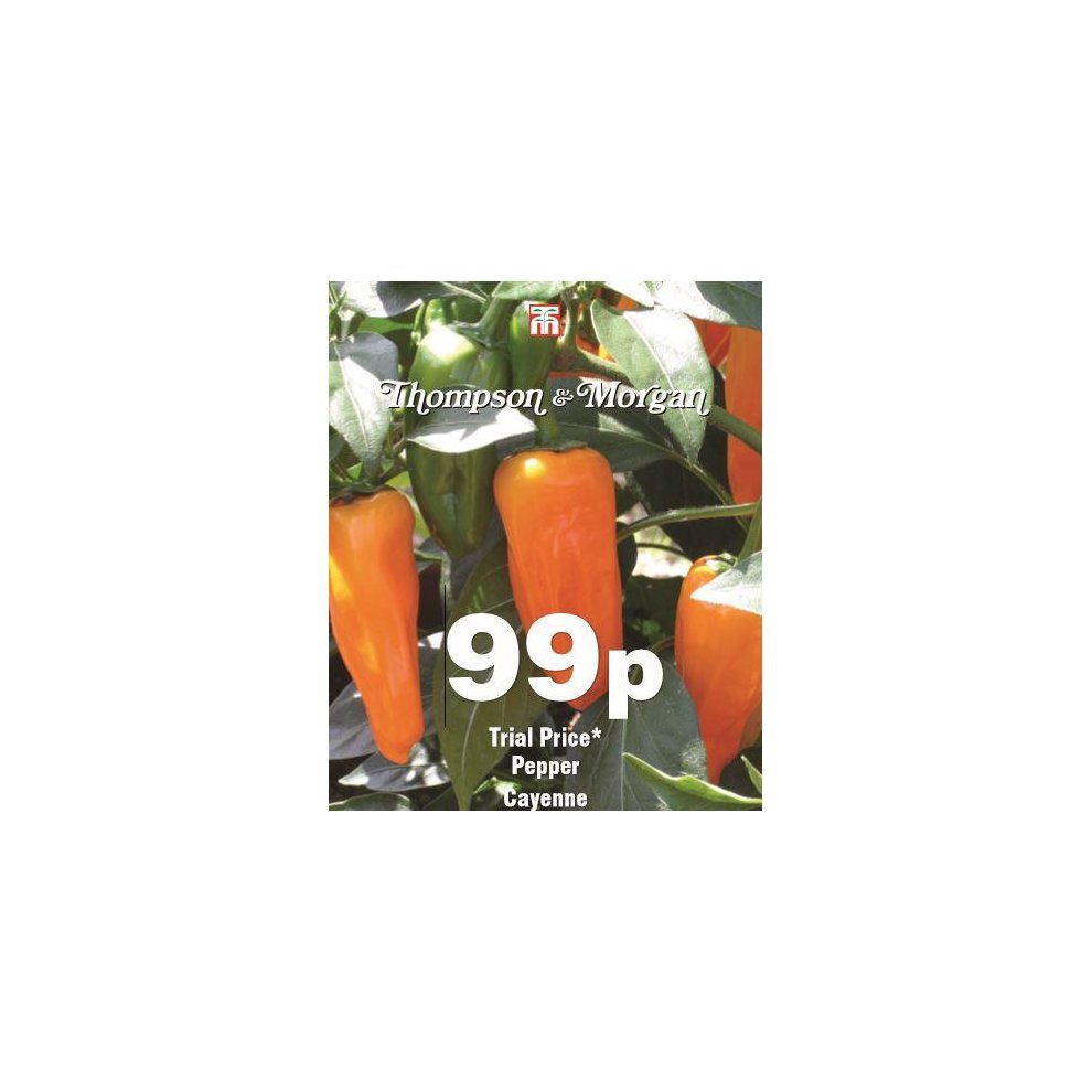 Thompson & Morgan Pepper Cayenne Seeds 15