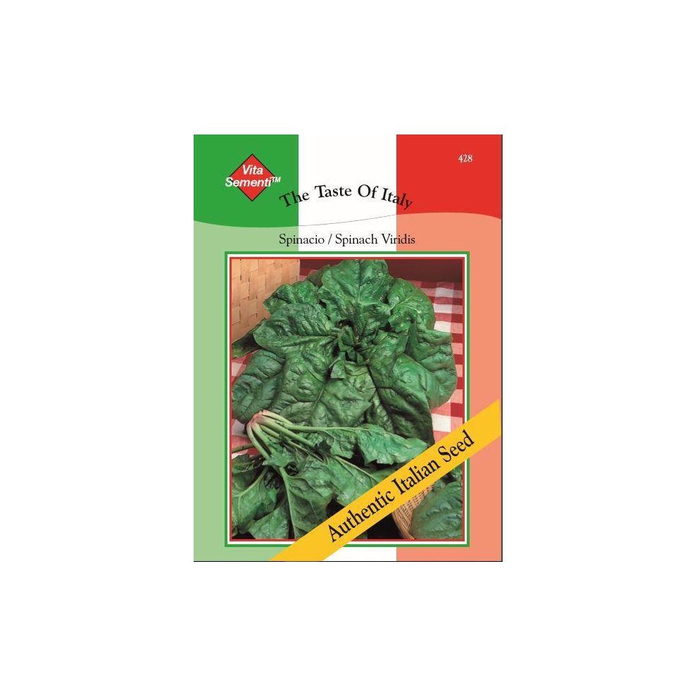 Thompson & Morgan - the Taste of Italy - Vegetables - Spinach - Spinacio Viridis Olter (Merlo Nero) - 1200 Seed
