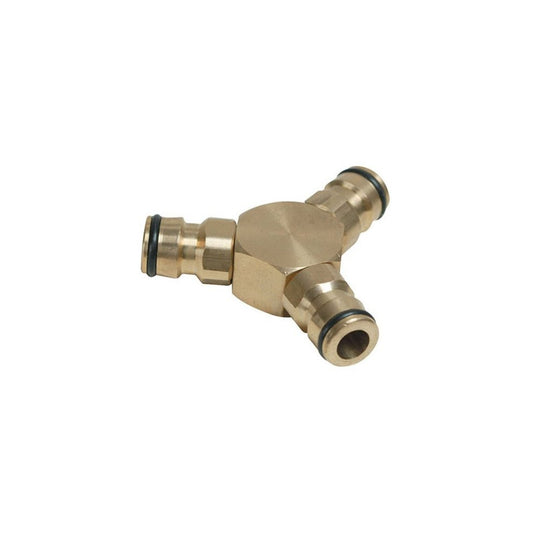 Silverline 3-Way Connector Brass 1/2