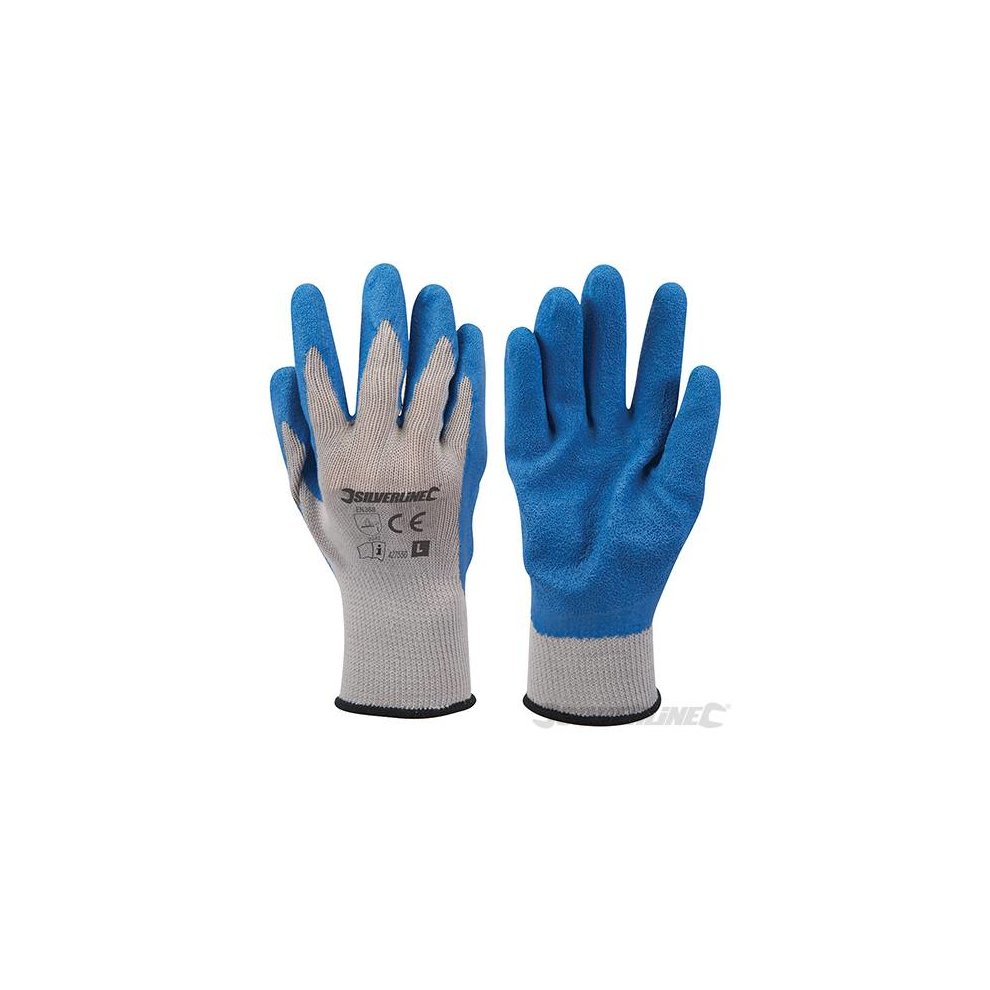 Silverline Latex Builders Gloves