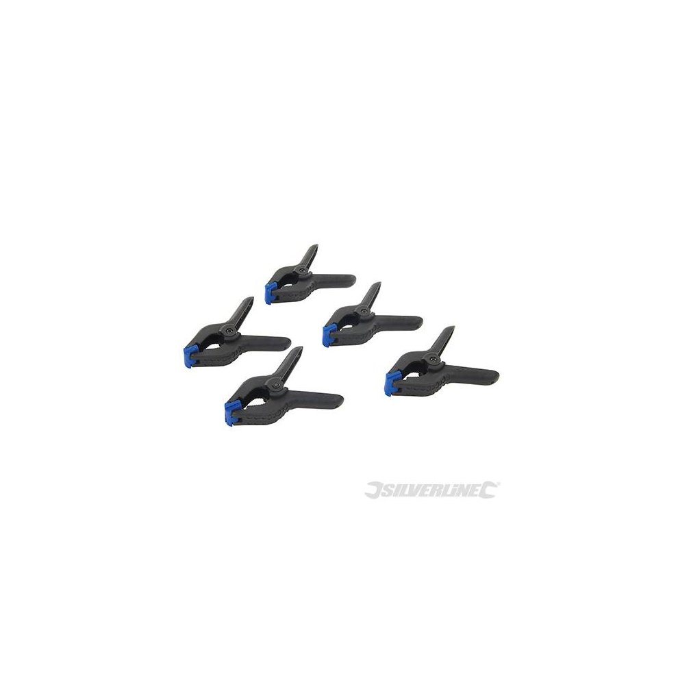 Silverline Spring Clamps 5pk 110mm Length 50mm Jaw