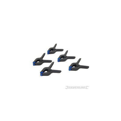 Silverline Spring Clamps 5pk 110mm Length 50mm Jaw