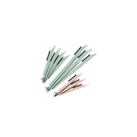 Silverline Recip Saw Blades for Wood & Metal 10pce HCS - 240 & 150mm