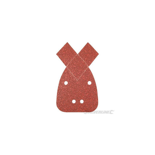 Silverline Hook & Loop Detail Sander Sheets with 2 Tips 140mm 10pk 60 Grit