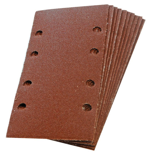 Silverline Hook & Loop 1/3 Sheets Punched 10pk - 240 Grit