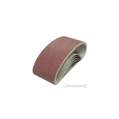 Silverline Sanding Belts 75 x 457mm 60 Grit 5pk