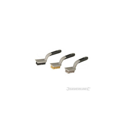 Silverline Medium Wire Brush Set 3pce 5 Row