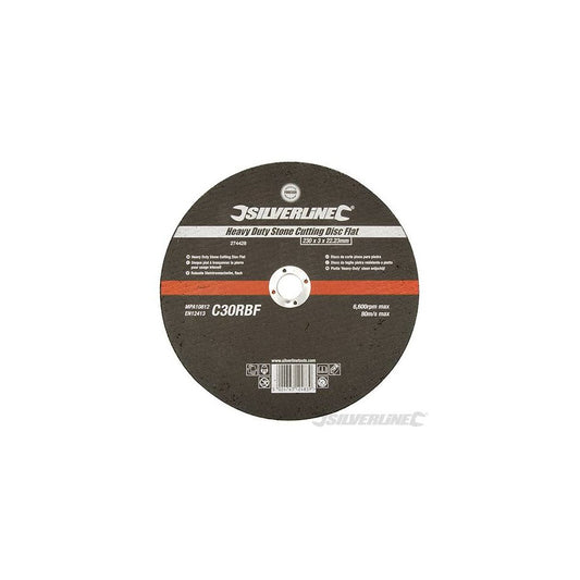Silverline Heavy Duty Stone Cutting Disc Flat - 230 X 3 X 22.23mm