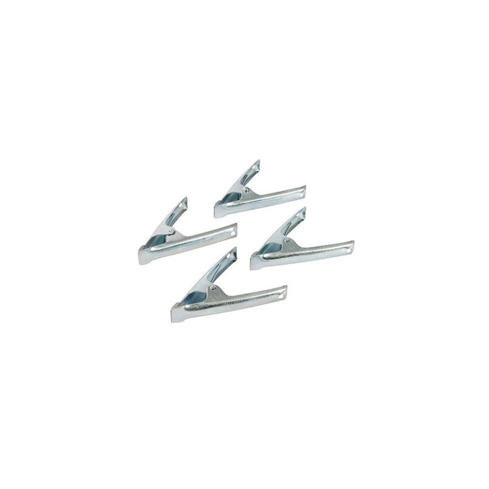 Silverline Stall Clips 4pk - 50mm Jaw