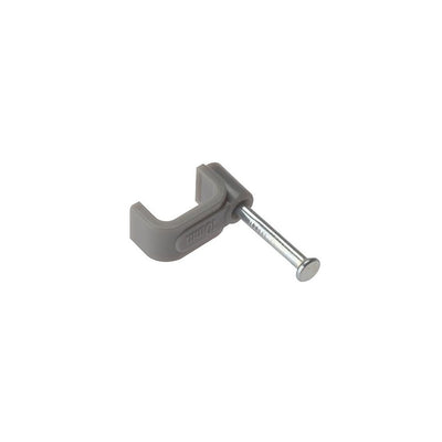 Forgefix Cable Clip Flat Grey 1.50mm Box 100