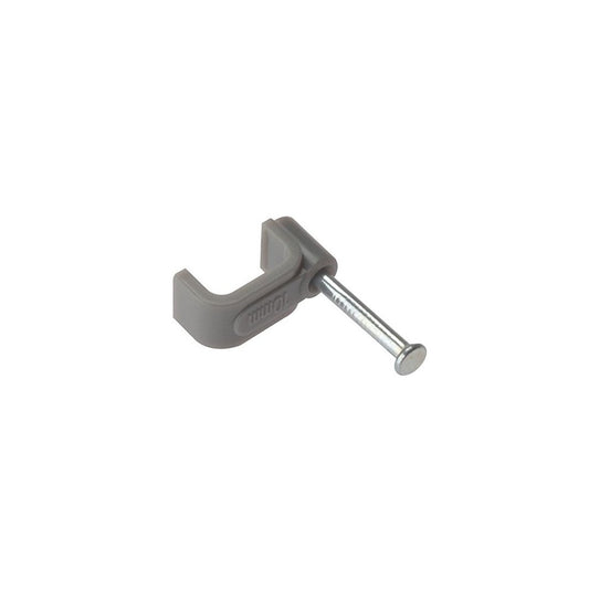 Forgefix Cable Clip Flat Gey 1.50mm Box 100 FORFCC15G