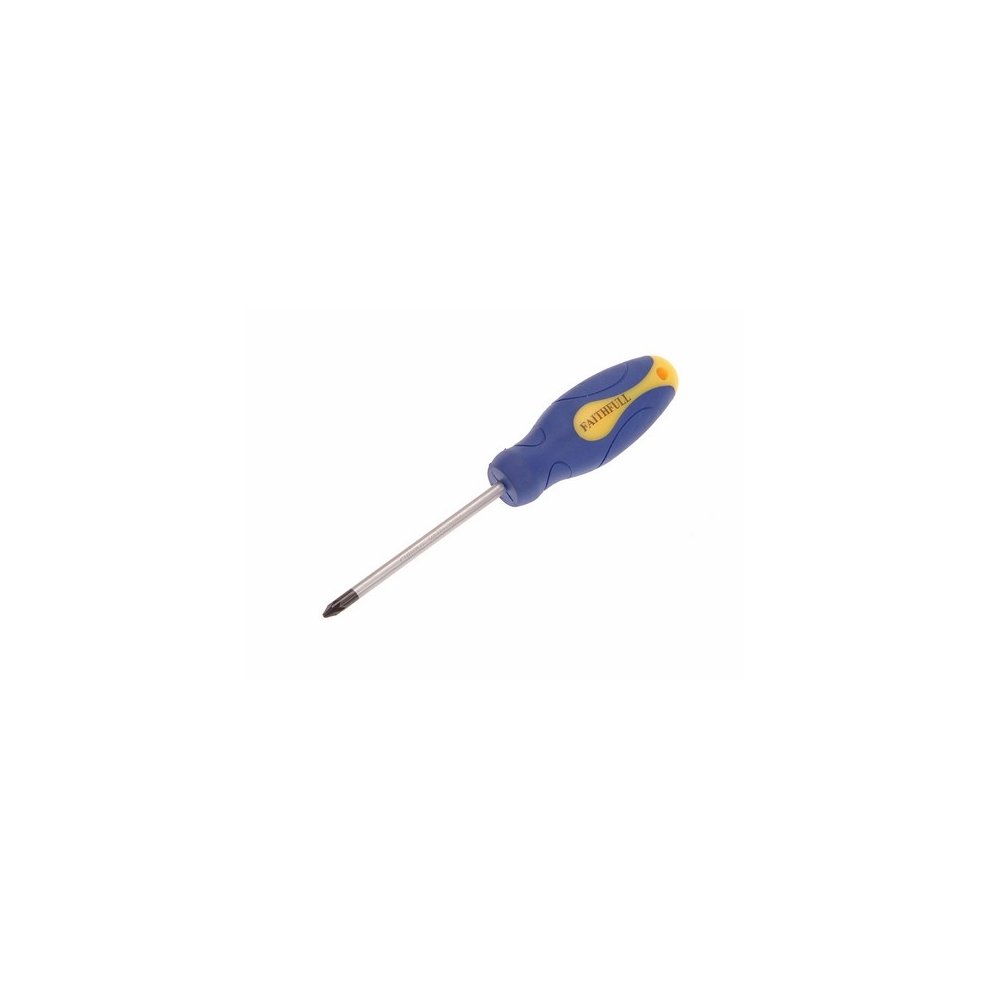 Faithfull Soft Grip Screwdriver Pozidriv PZ2 x 100mm
